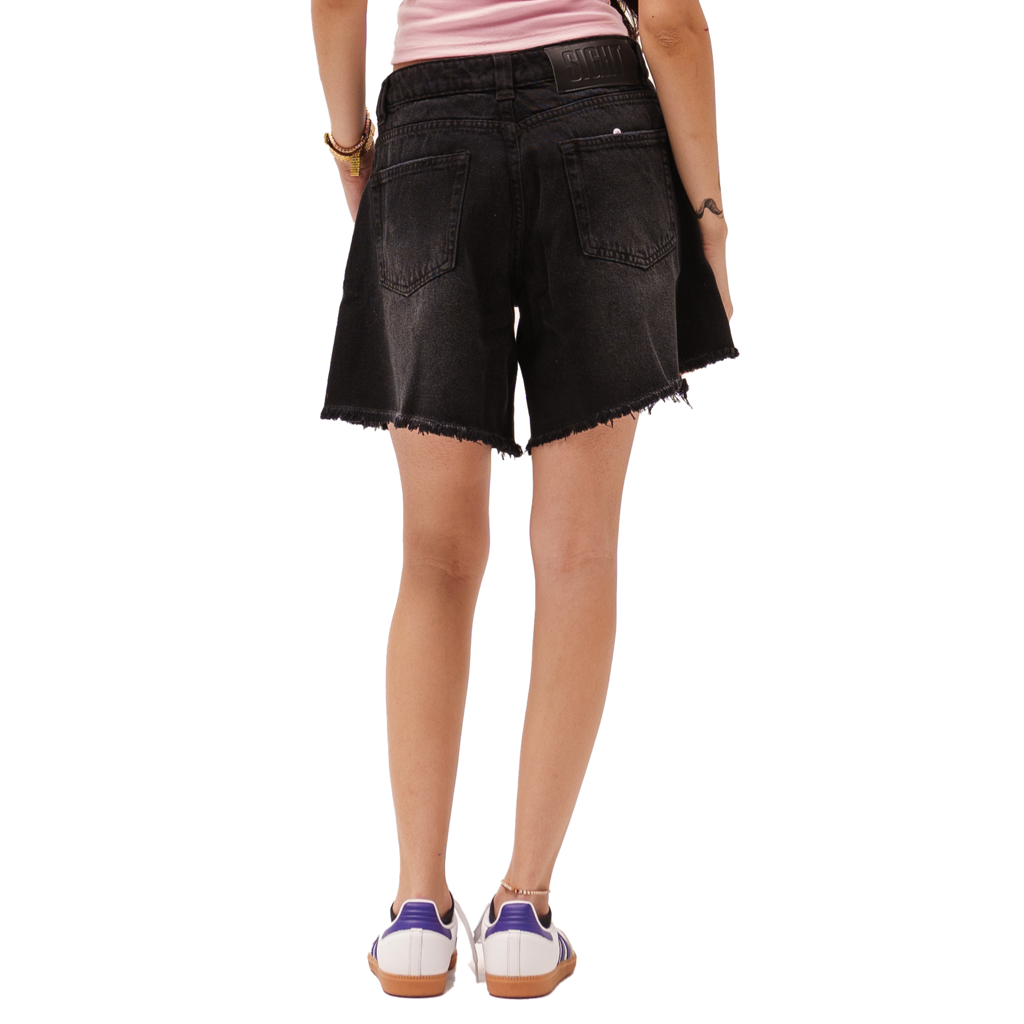 Black Denim Women Shorts