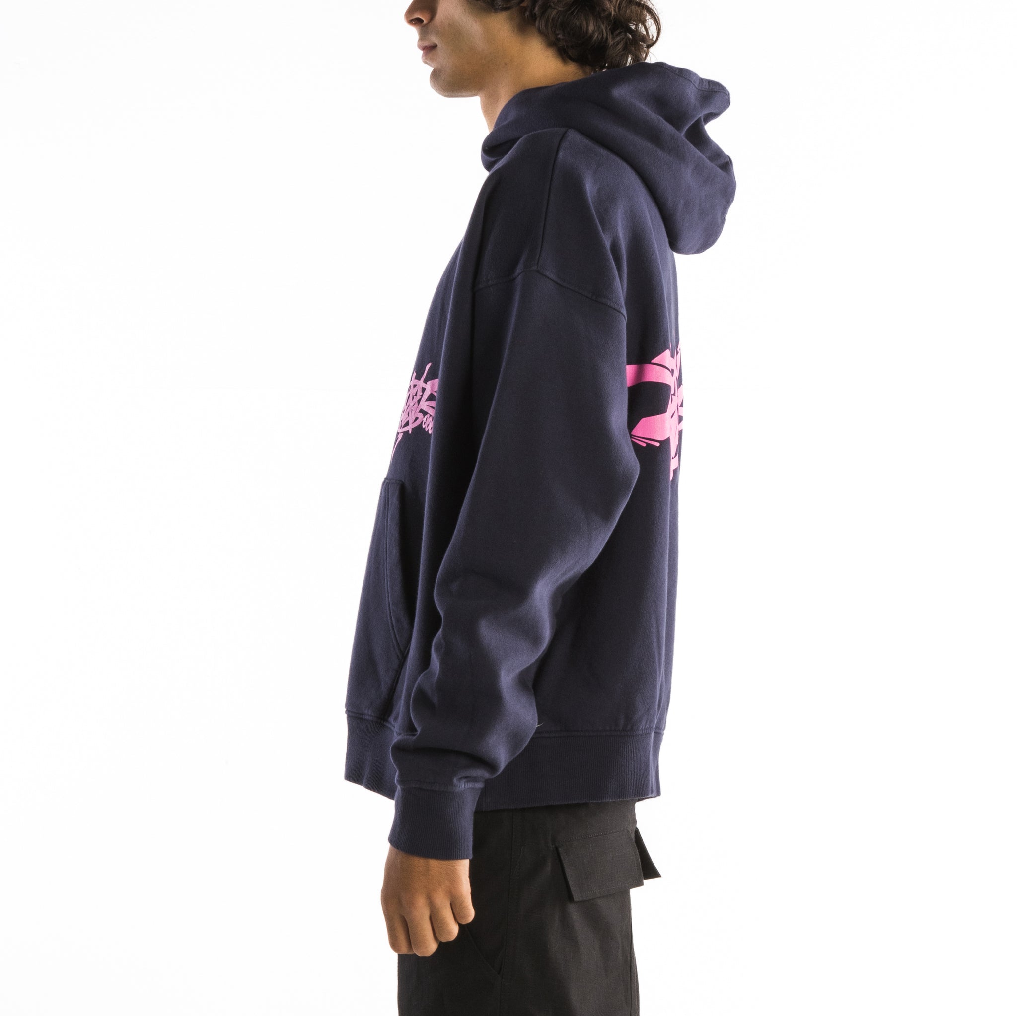 TOXIK Pink "Icon" Graphic Navy Hoodie