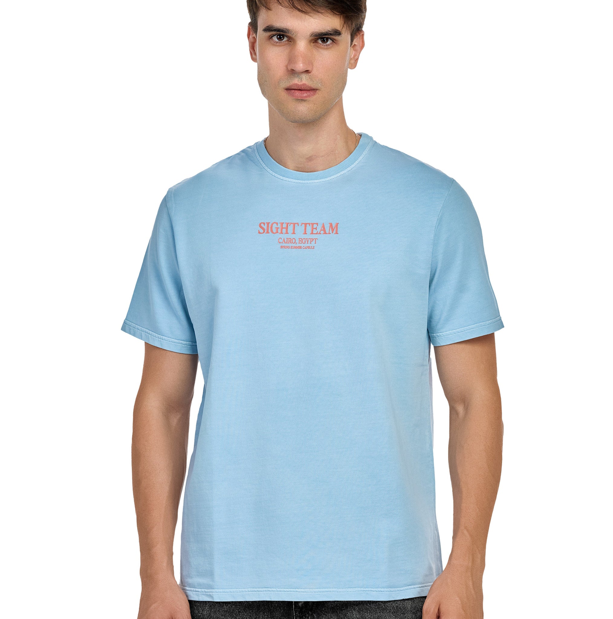 SIGHT Team Orange on Baby Blue T-Shirt