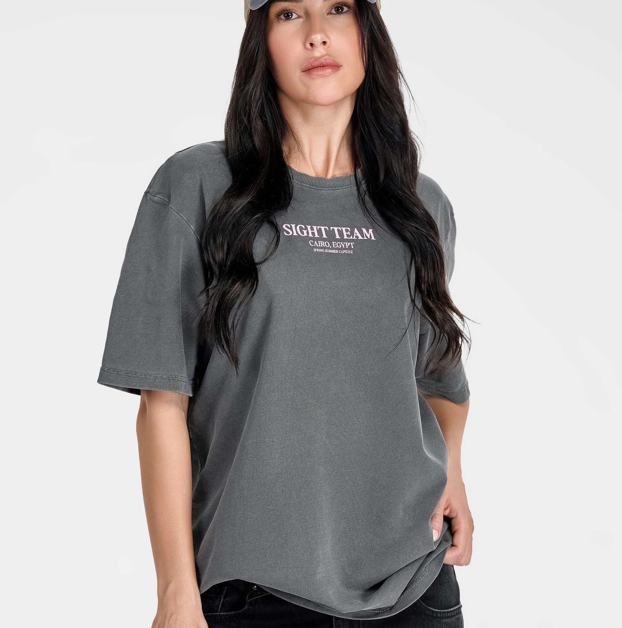 SIGHT Team Pink on Charcoal T-Shirt