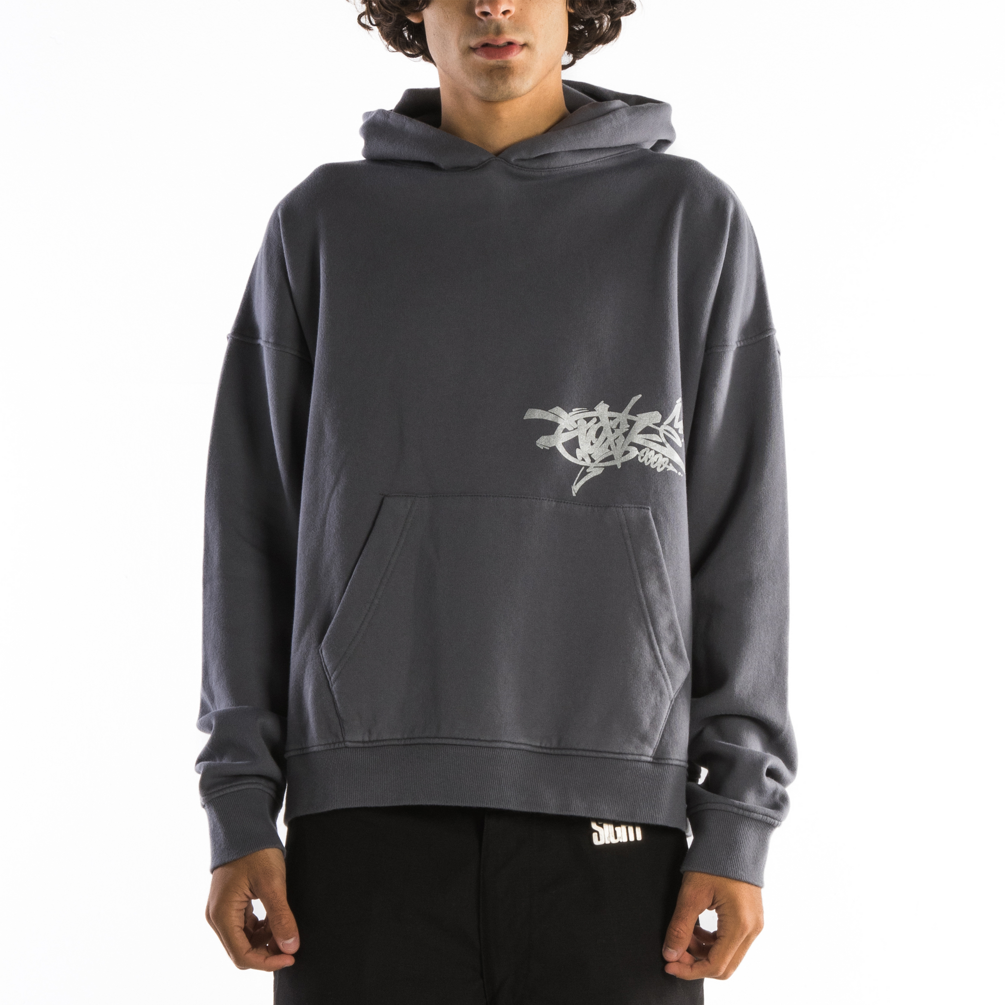 TOXIK Metallic "Icon" Graphic Charcoal Hoodie