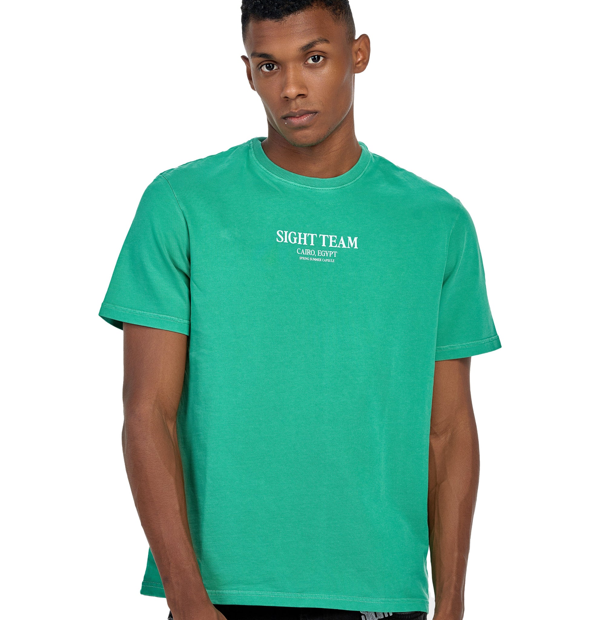 SIGHT Team White on Green T-Shirt