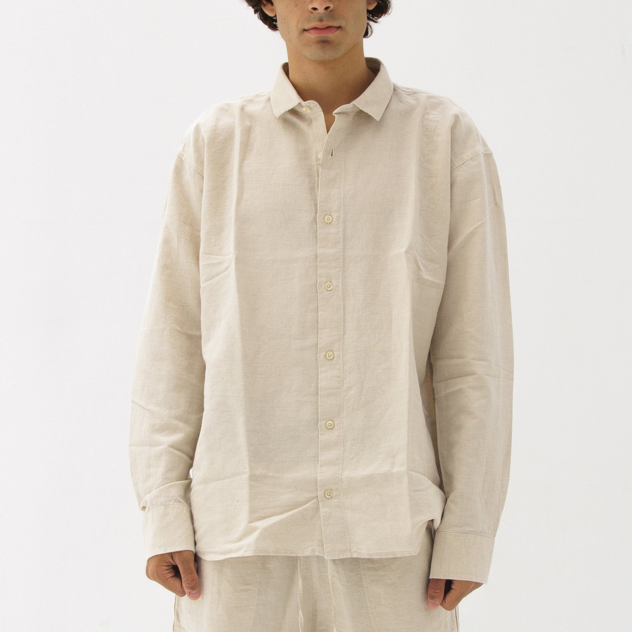 Beige Linen Shirt