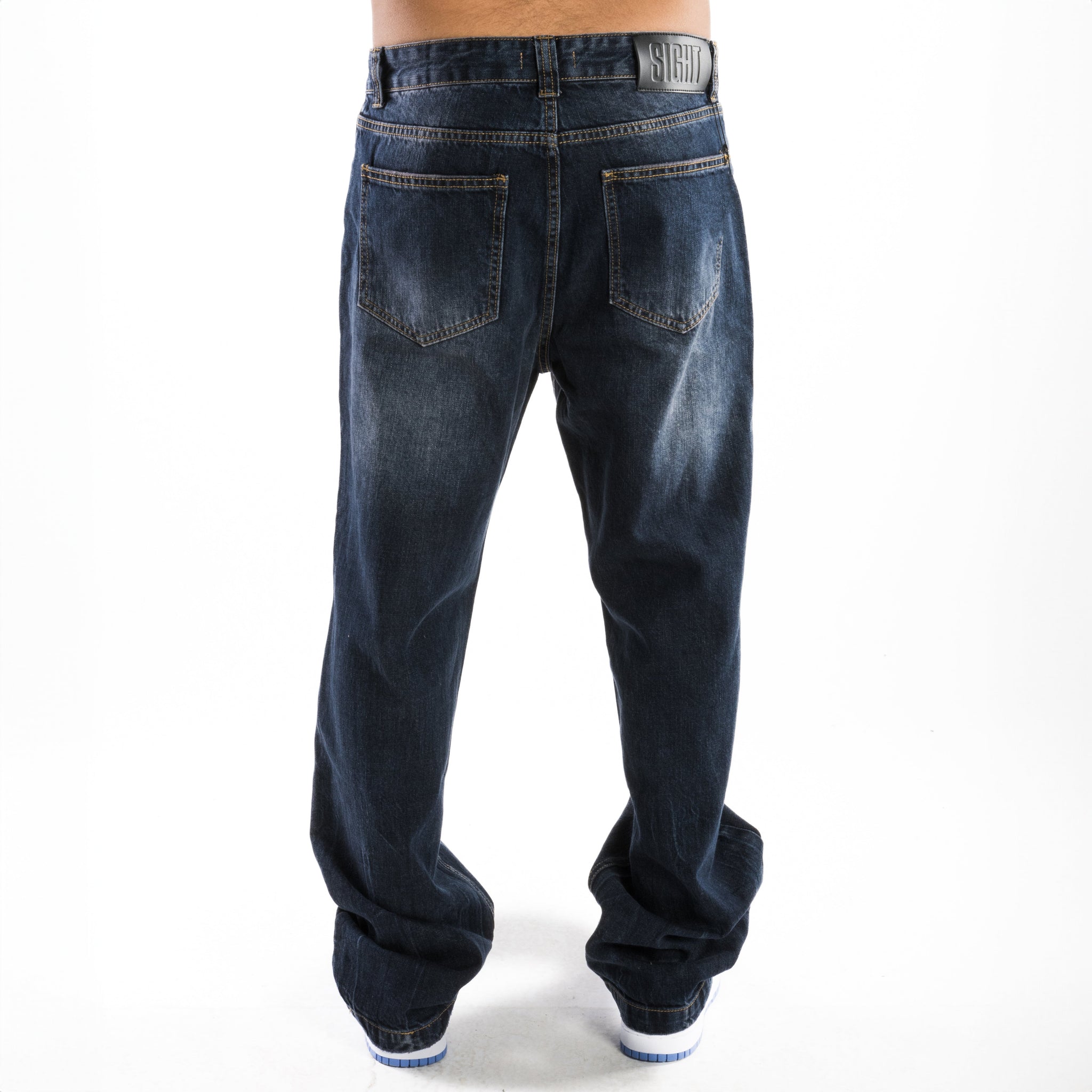 Straight "Vintage Tear Navy" Men Jeans